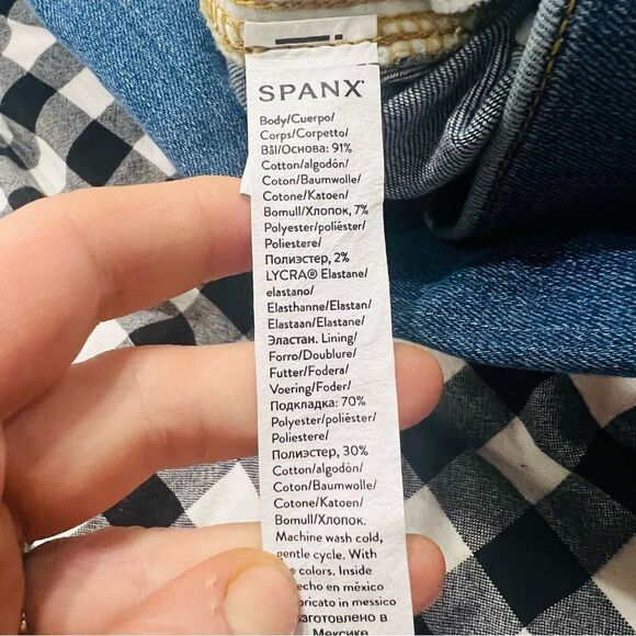 SPANXshape™ EveryWear Seamed-Front Wide Leg Jeans size medium petite - Picture 6 of 10